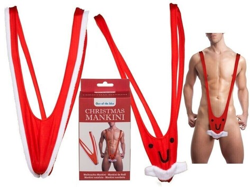Christmas mankini thong gag - mankini,