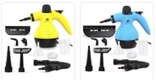 MLMLANT Handheld Steam Cleaner Multi Purpose, 9 Accessory Kit Yellow/Blue RRP£40