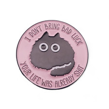 Black Cat Enamel Pin Badge