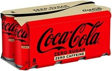 Coca-Cola Zero Sugar Caffeine 8 x 330 ml 330 (Pack of 8) 