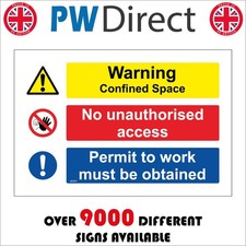SIGN Warning Confined Space No