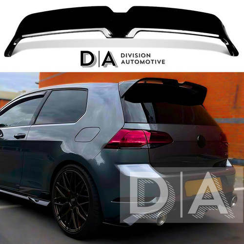 Gloss black rear boot spoiler - black,