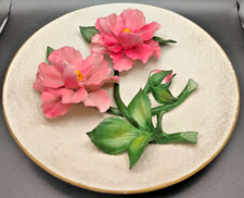 The Pink Roses of Capodimonte Franklin Mint Plate, 21cm, Vintage Decor