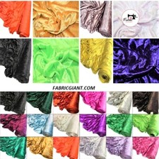 Premium CRUSHED VELVET FABRIC Craft Stretch Velour Material 150cm Extra WideOpen