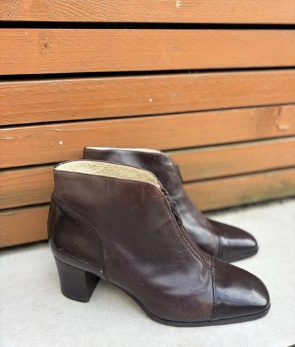 Bally brown ankle leather - ankle, zip