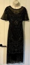 Stunning New Flapper dress size L 12 14 Party Cocktails 20s