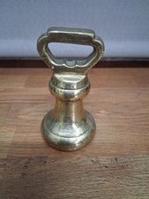Vintage brass bell shaped 2lb - bell-shaped,