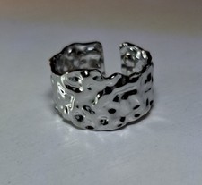 Silver Stainless Steel Adjustable Thumb Ring For Men And Women