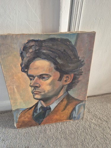 Vintage oil camvas canvas - oil, on