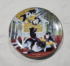 Country Kittens Collectors Plate Limited Edition 23k Gold Trim Cat Design VGC 8"