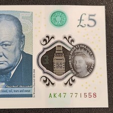 AK47 £5 Note Genuine Banknote