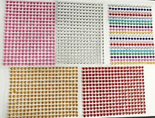 300x 4mm Self Adhesive Diamante Crystals Multicolour Rhinestone Mixed Gems 