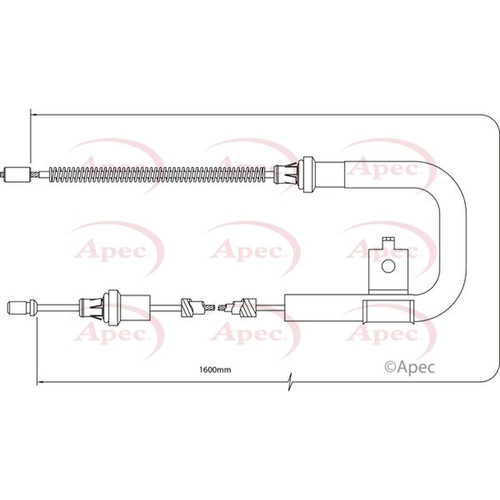 Apec handbrake cable - apec, right