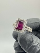 9ct White Gold Rubellite