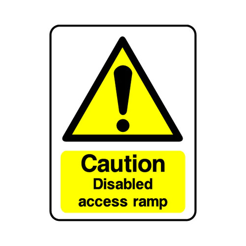 Caution disabled access ramp - disabled,