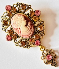 CAMEO LADY PORTRAIT RHINESTONE