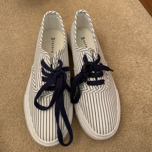 Striped blue white - &white,