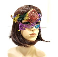 Rainbow Lace Masquerade Mask