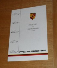 Porsche Price Guide 1984 924 944 Lux 911 Carrera Sports Equipment Turbo 928S S2