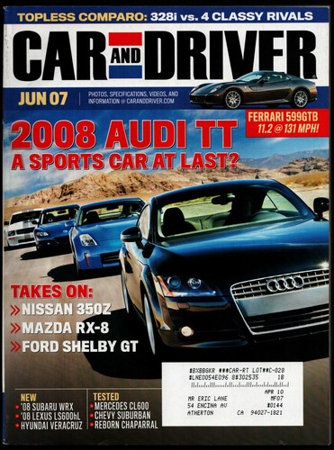 June 2007 car and driver - car,
