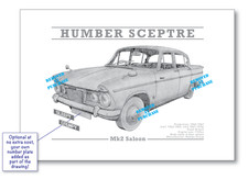 Humber Sceptre Mk2 hand-drawn