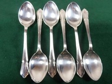 6 Nice Vintage  Teaspoons Dubarry pattern silver plated A1