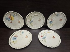 Set of 5 antique majolica
