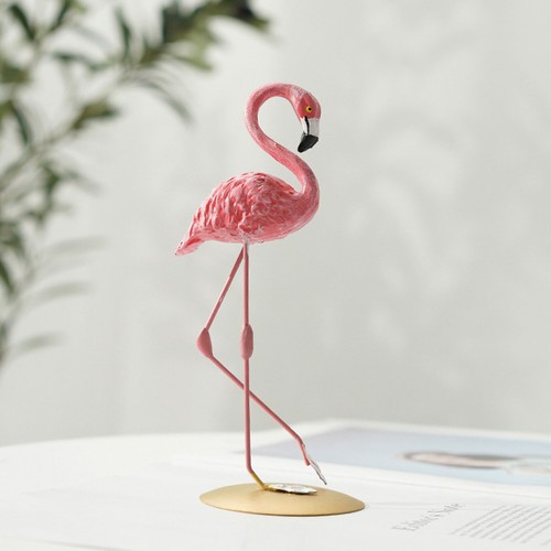 Pink flamingo figurine - pink,