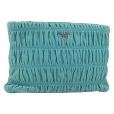 PRADA Clutch Bag Leather Light