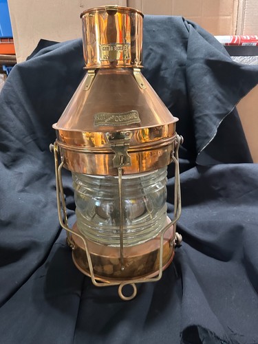Copper nautical ship lantern - copper,