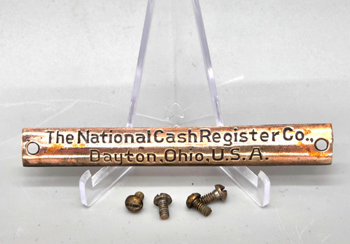Brass name plate - brass, badge