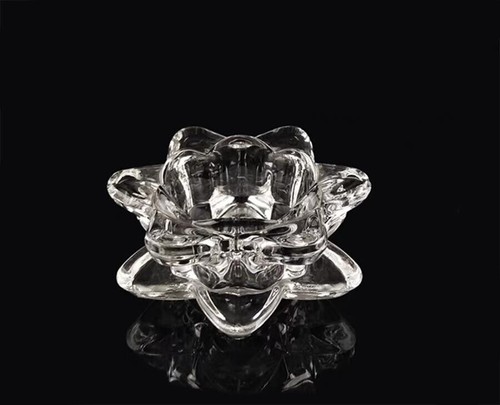 Lotus flower glass - glass, candle