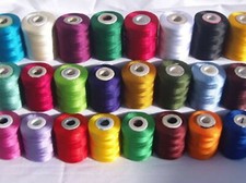 25 Large Embroidery Machine Thread 1000 mtrs each Brother Janome Singer+10 free