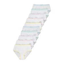 GIRLS 10 PACK BRIEFS KNICKERS UNDERWEAR 100% COTTON AGE 2-14