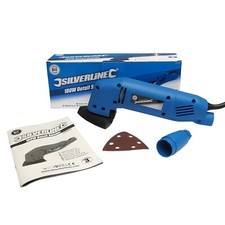 Silverline Detail Sander 90mm Electric Sanding Machine Power Tool 180W - 261345