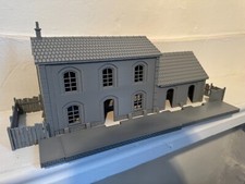 28mm Railway Station Building Train Station Building with Platform & Annex