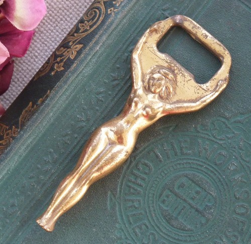 Brass nude lady - nude, bottle