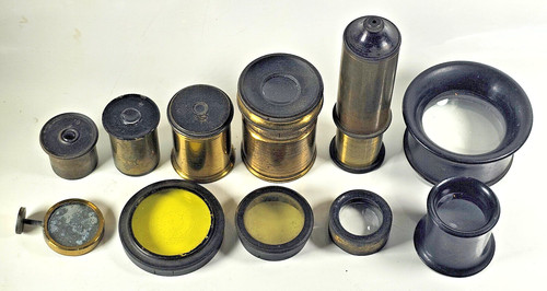 Lot old lenses eyepiece - lenses,
