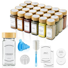 12/24 Glass Spice Jars Set
