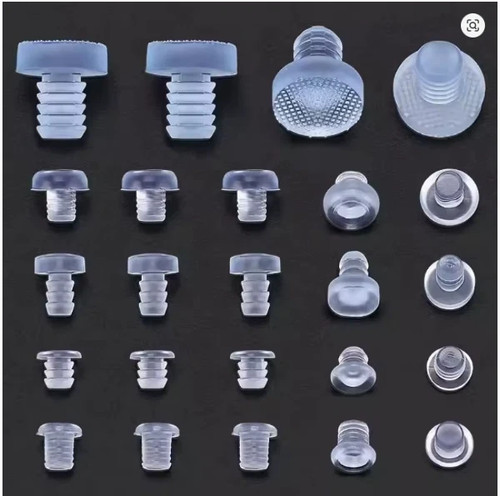20pcs clear rubber embedded - clear,
