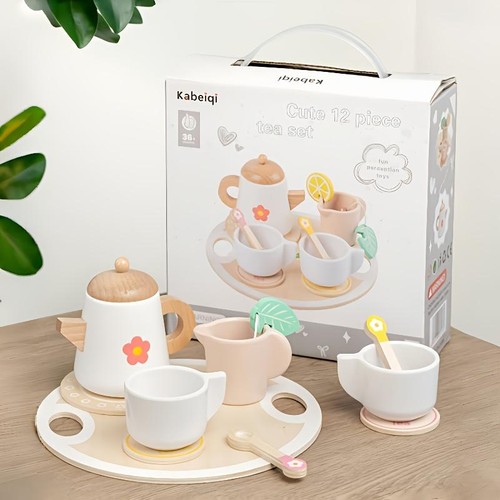 12pcs kids wooden tea - 12pcs, party