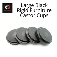 CASTOR CUPS LARGE BLACK RIGID