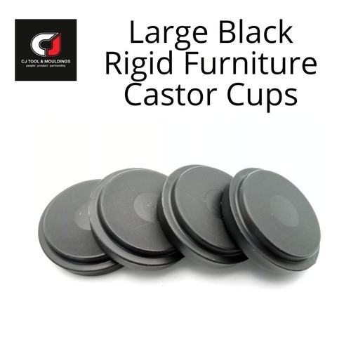 Castor cups large black rigid - castor,