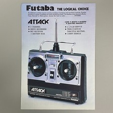FUTABA ATTACK TRANSMITTER RADIO CONTROLLED CAR RC TX  1986 VINTAGE RETRO ADVERT