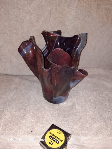 Vintage art slag glass - art,
