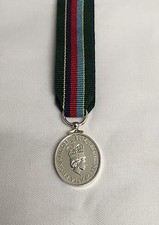 VRSM Miniature Medal, Volunteer Reserve Service, Army, Ribbon, Mini, Military