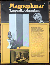 Magnepan Model Tympani Speaker Spec Sheet Dealer Brochure *Orig*