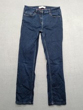 Next Women's Straight Jeans . Size  14 Dark Blue 30" Leg. Mid-Rise Stretch