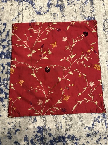 Pure silk embroidered cushion - silk,