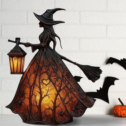 Halloween witch lamp - halloween,